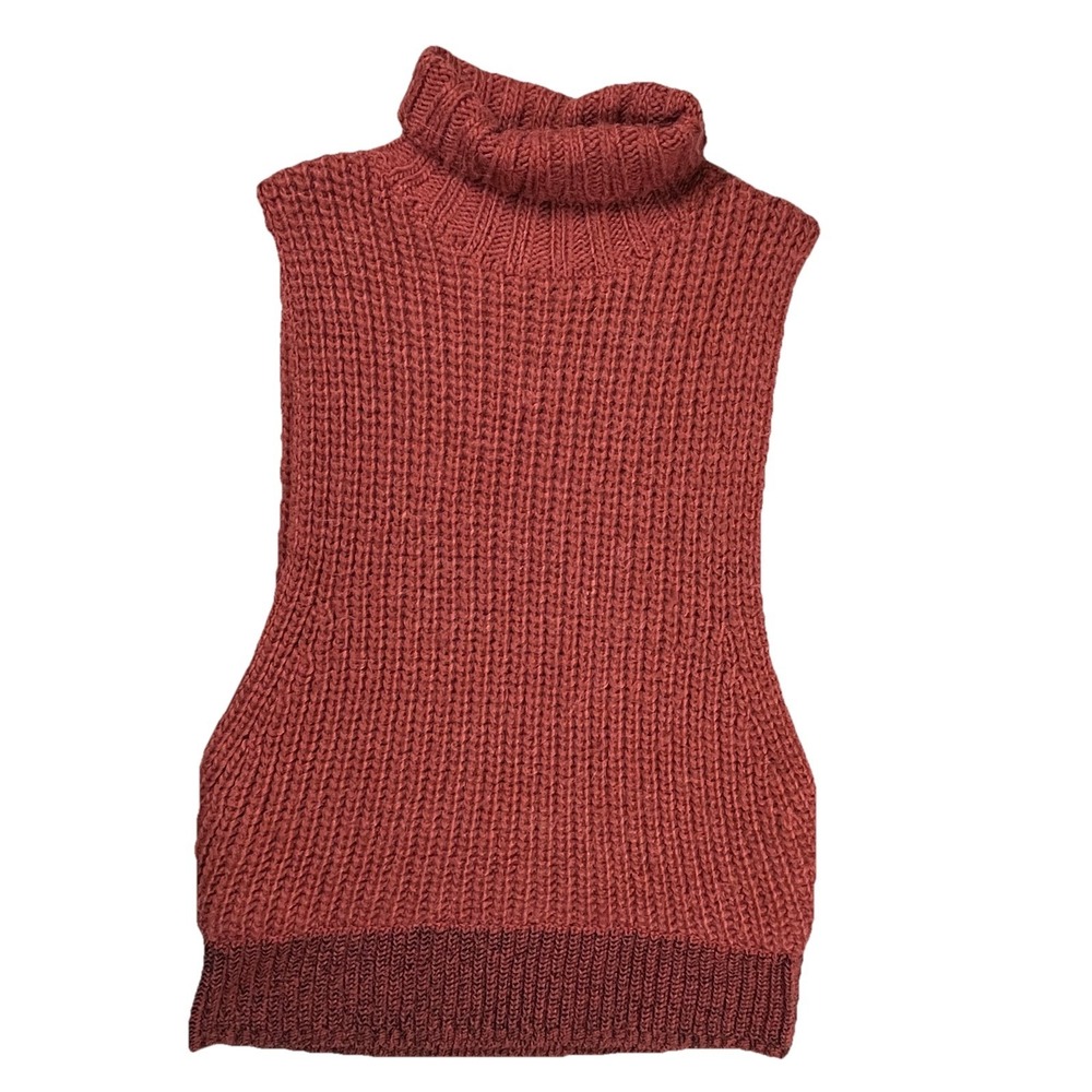 Kate Spade Saturday Sweater‎ Vest Women's Sz M Rust Orange Wool Alpaca Blend